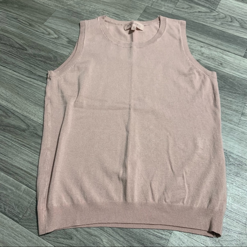 Philosophy Rose Pink Sleeveless Tank Top; medium